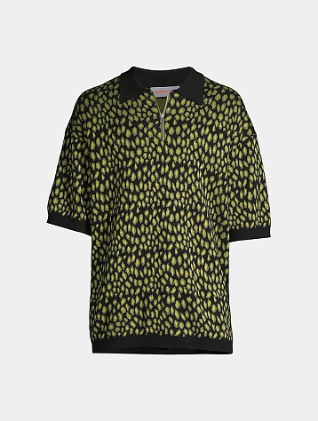 Поло Bluemarble Knit Leopard Jaquard Polo Shirt