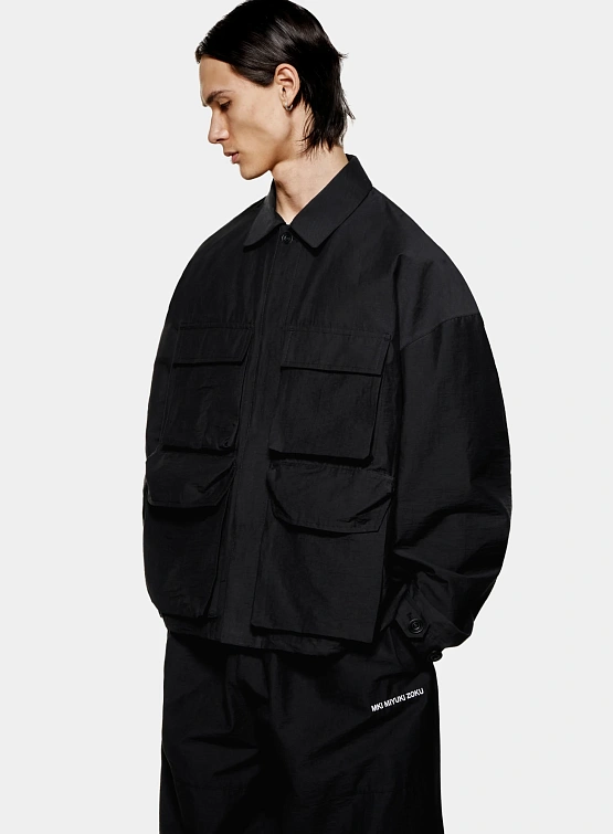 Ветровка MKI MIYUKI ZOKU Washed Cotton Nylon Box Black