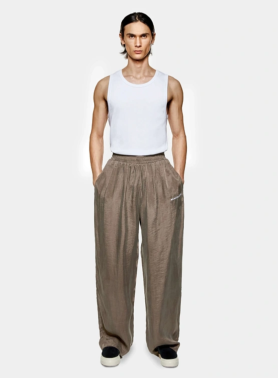 Брюки MKI MIYUKI ZOKU Sandwash Cupro Wide Leg Brown