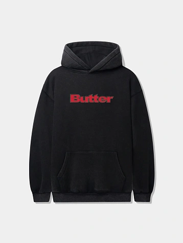 Худи Butter Goods Nylon Logo Applique Black