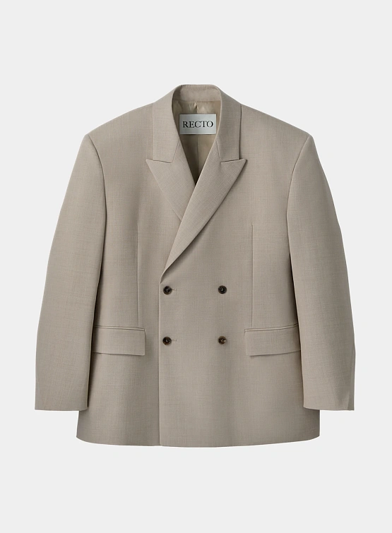 Пиджак Recto Signature Hourglass Double Breasted Sepia Beige