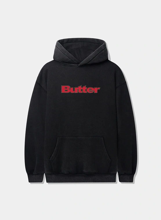 Худи Butter Goods Nylon Logo Applique Black
