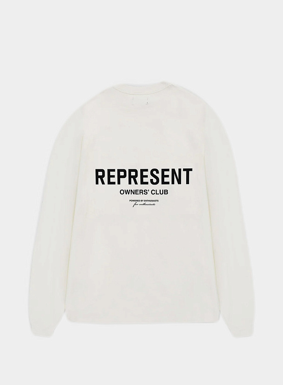 Лонгслив Represent Clo Owners Club LS T-Shirt Flat White