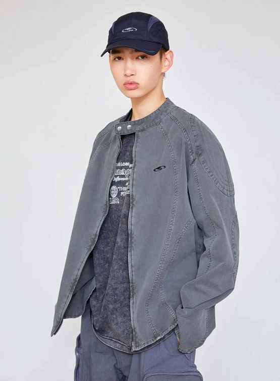 Куртка LMC Pigment Dyed Oval Globe Biker Jacket Grey