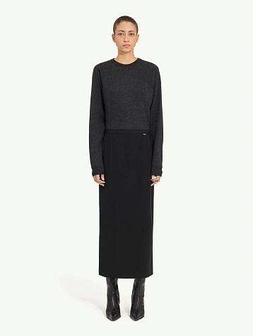 Женская юбка MM6 Maison Margiela Long Wool Black