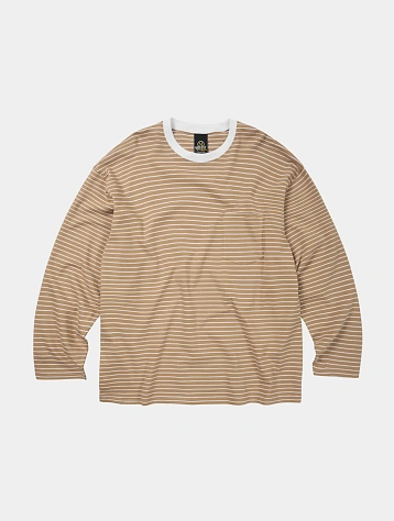 Лонгслив FrizmWORKS Stripe Oversized Relax Beige