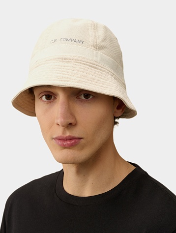 Панама C.P. Company Cotton Twill Bucket Hat Greige