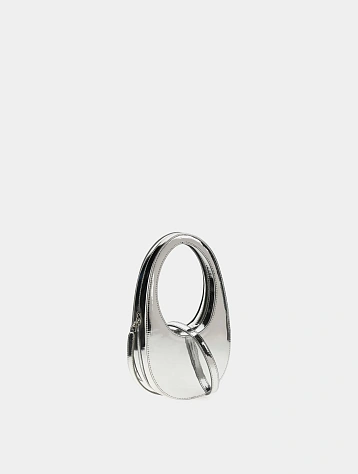Женская сумка Coperni Mirrored Crossbody Mini Swipe Silver