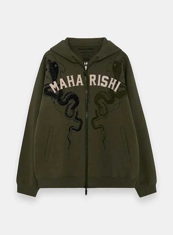 Зип-худи MAHARISHI 6011 Cobra Zipped Hooded Sweat Olive