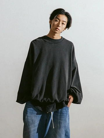 Свитшот ANGLAN Valley Salt Washed Charcoal