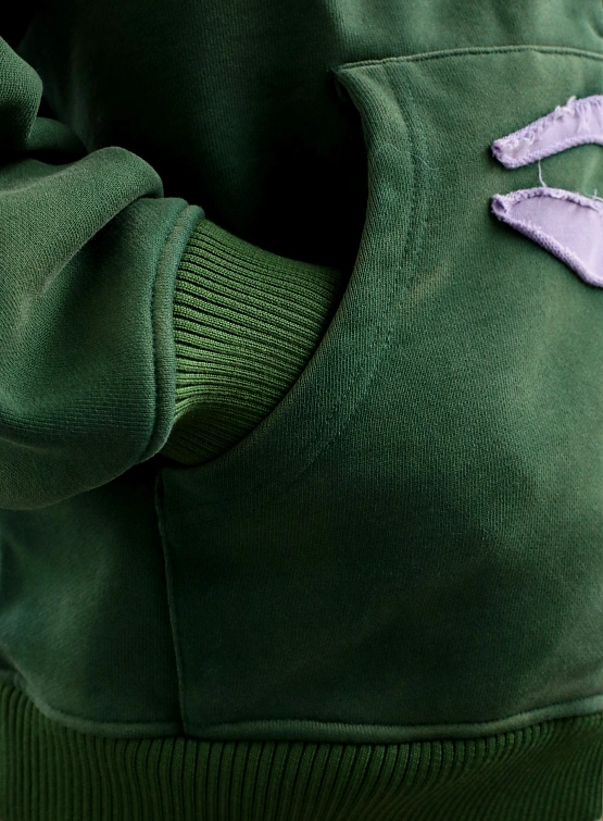 Зип-худи KidSuper Patchwork Face Green