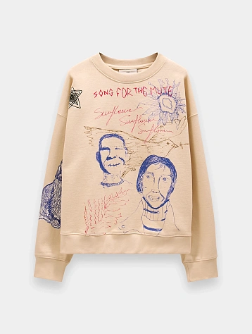 Свитшот Song for the Mute "Sketchbook" Relaxed Ivory