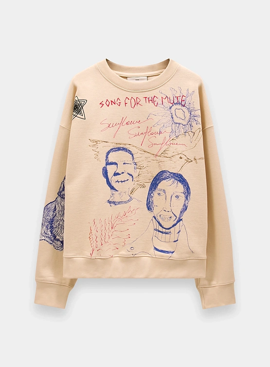 Свитшот Song for the Mute "Sketchbook" Relaxed Ivory