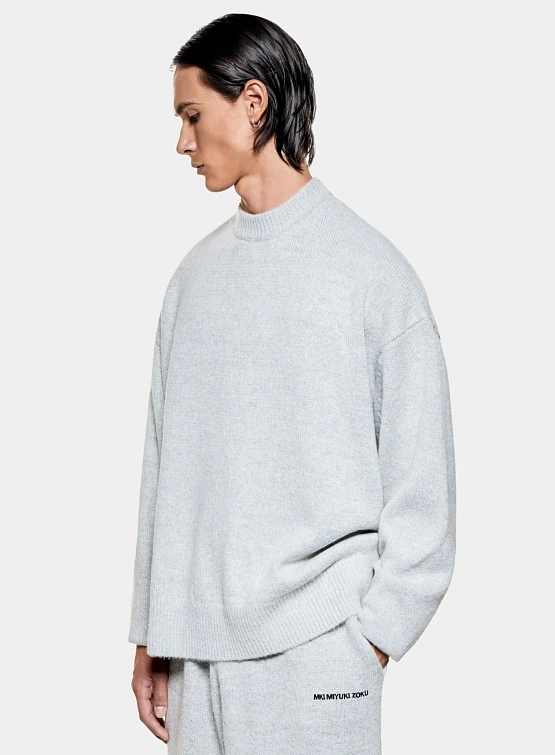 Свитшот MKI MIYUKI ZOKU Mohair Blend Knit Light Grey