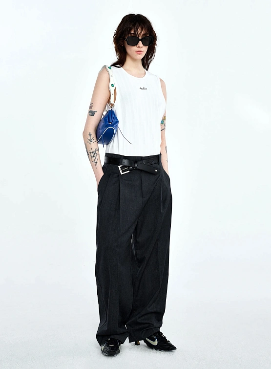 Ремень ADERERROR Fluic Label Belt Black