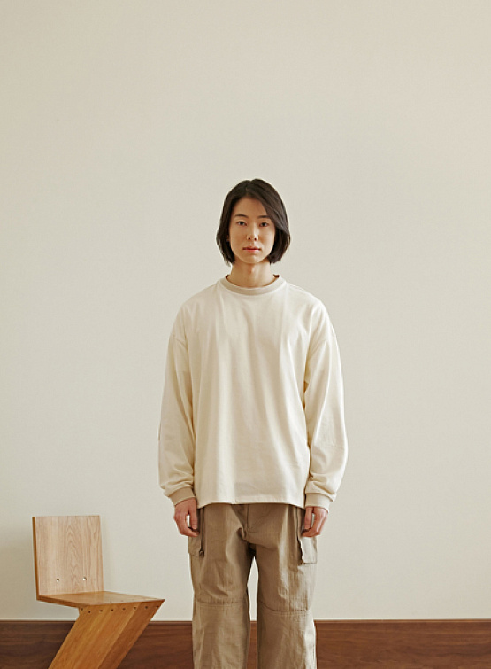 Лонгслив FrizmWORKS Patch Oversized Coloration Tee White