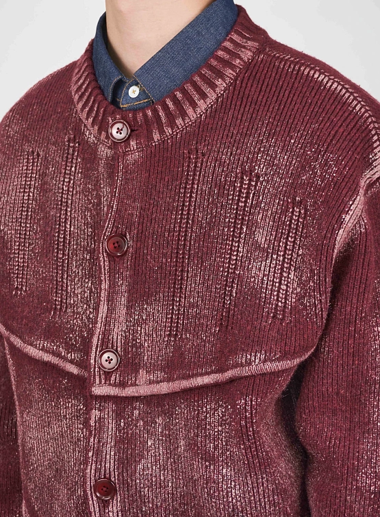 Кардиган JUNTAE KIM Painted Corset Knit Cardigan