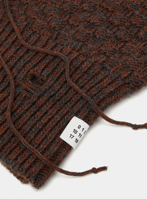 Балаклава MM6 Maison Margiela Tile Knit Brown