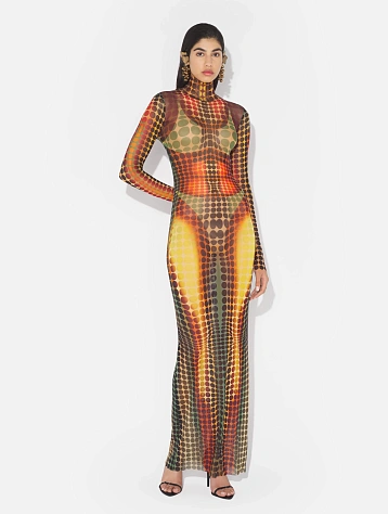 Женское платье Jean Paul Gaultier Re-Edition Orange/Blue/Brown