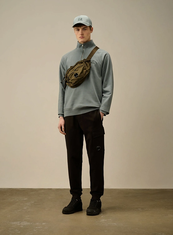 Брюки C.P. Company Diagonal Raised Fleece Lens Black