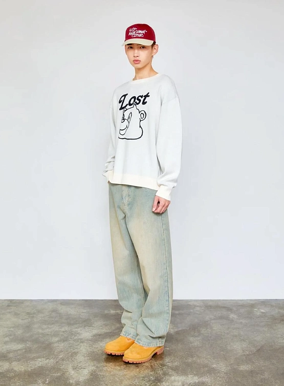 Джинсы LMC Washed Stitch Denim Wide Sand