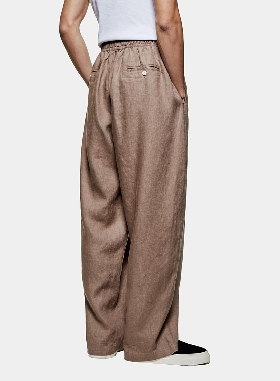 Брюки MKI MIYUKI ZOKU Linen Wide Leg Mushroom