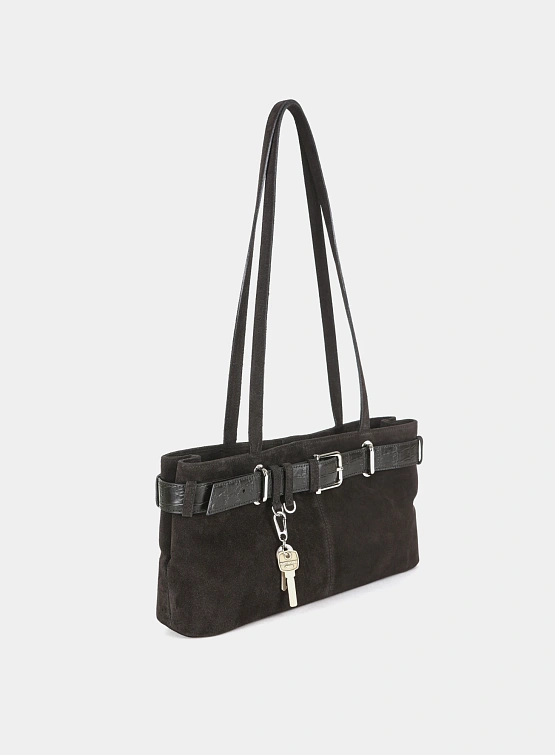 Сумка OSOI Shoulder Brocle Suede Mocha Combi