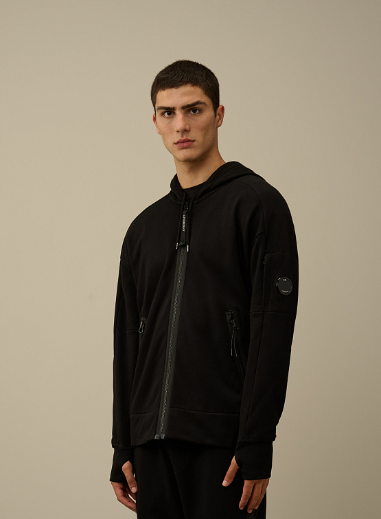 Зип-худи C.P. Company Diagonal Raised Fleece Black