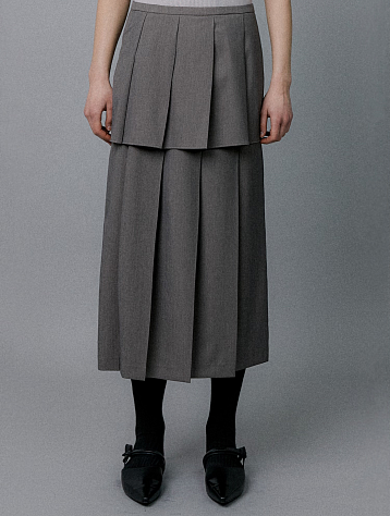 Женская юбка EPINGLER 2-Pleats Skirt Olive Brown