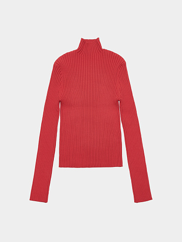 Женский бадлон AMOMENTO Ribbed High Neck Top Red