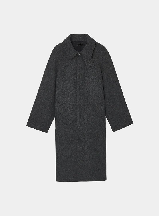 Пальто A.P.C. Solid-Colour With Raglan Sleeves Anthracite