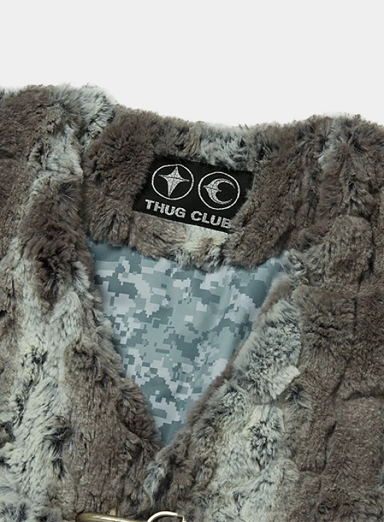 Жилет Thug Club TC Skull Fur Ivory
