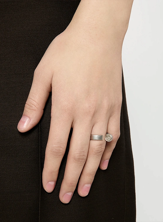 Кольцо MM6 Maison Margiela Asymmetrical Brass Ring