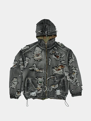 Джинсовая куртка Thug Club Hell Denim Camo Black