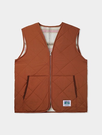 Жилет Butter Goods Reversible Hairy Plaid Vest Brown/Pink