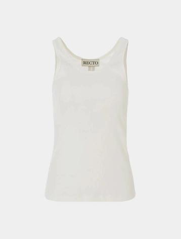 Женский топ Recto RC Logo Jacquard Patch Tank Top White