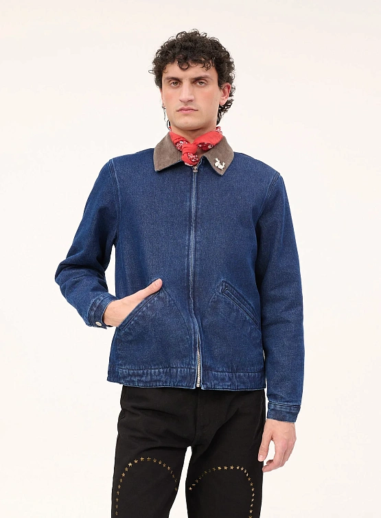 Джинсовая куртка Carne Bollente Moto Rabbit Washed Blue