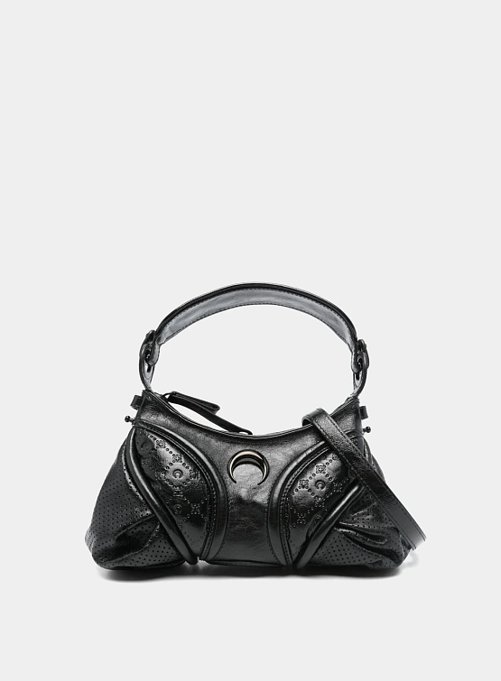 Сумка Marine Serre Moonogram Embossed Futura Mini Black