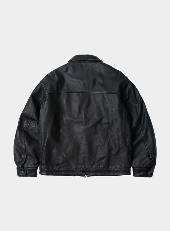 Бомбер FrizmWORKS Destroyed Cowhide Leather Black