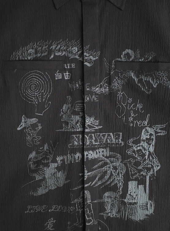 Рубашка Jungles Jungles Scribbles Button Up Black