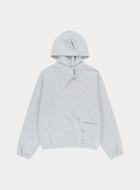 Худи SAN SAN GEAR Button Hoodie White Melange