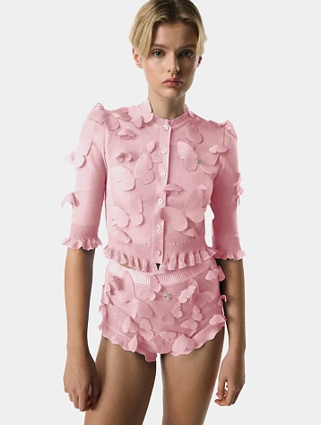 Женский кардиган Coperni Knitted Butterfly Pink