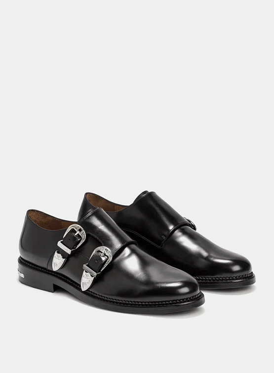 Дерби TOGA Double Monk Strap Polido Black