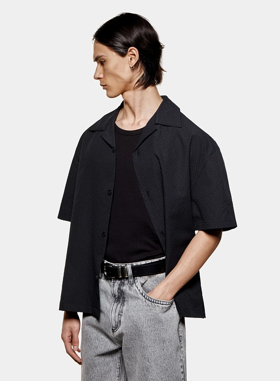 Рубашка MKI MIYUKI ZOKU Seersucker Vacation Black