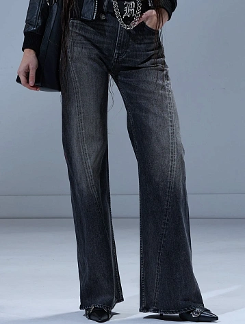 Женские джинсы R13 Twisted Seam Flare Jean Black