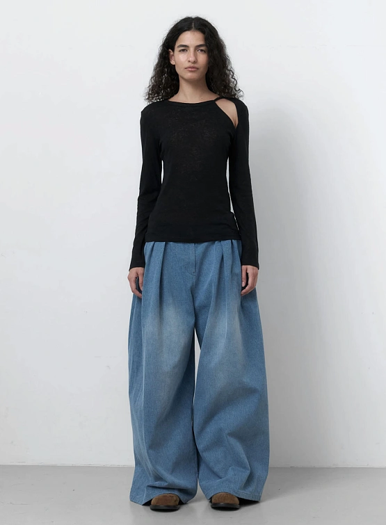 Женские джинсы EPINGLER Wide Tuck Denim Washed Blue