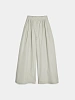 Женские брюки AMOMENTO Shirring Banding Pants Light Grey