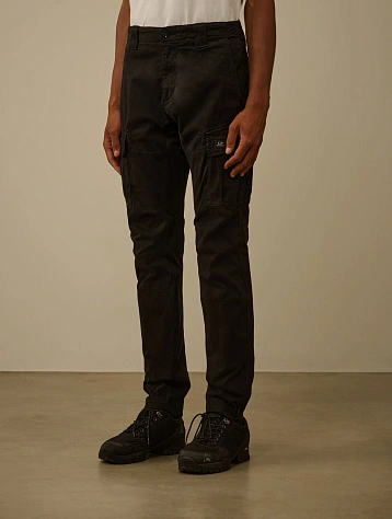 Брюки C.P. Company Stretch Sateen Ergonomic Cargo Black