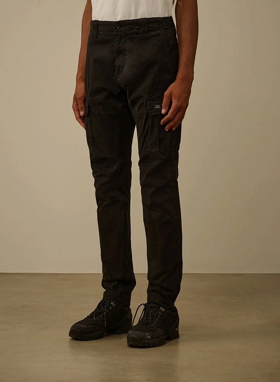 Брюки C.P. Company Stretch Sateen Ergonomic Cargo Black