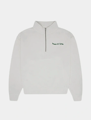 Халф-зип MUSEUM OF PEACE & QUIET Wordmark White